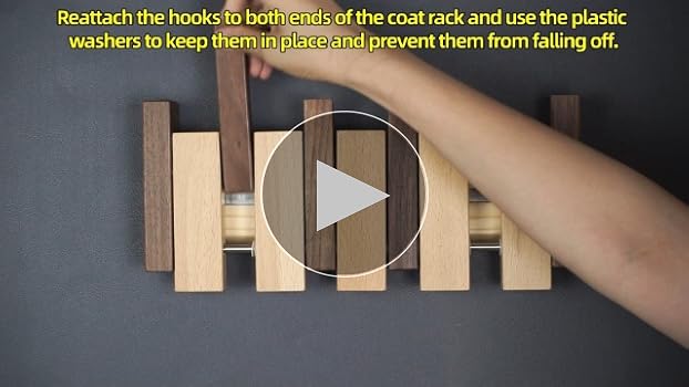 Amazon.com: OLETNY Coat Rack Wall Mount Wood, Wood Coat Rack
